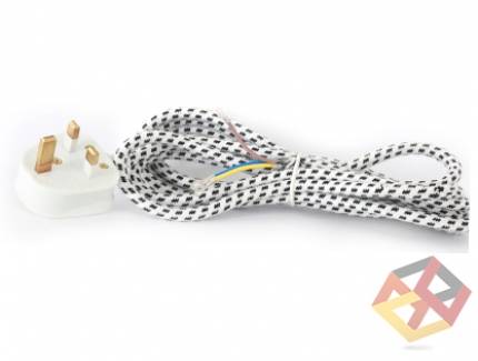 3PIN UK NYLON POWER CORD F