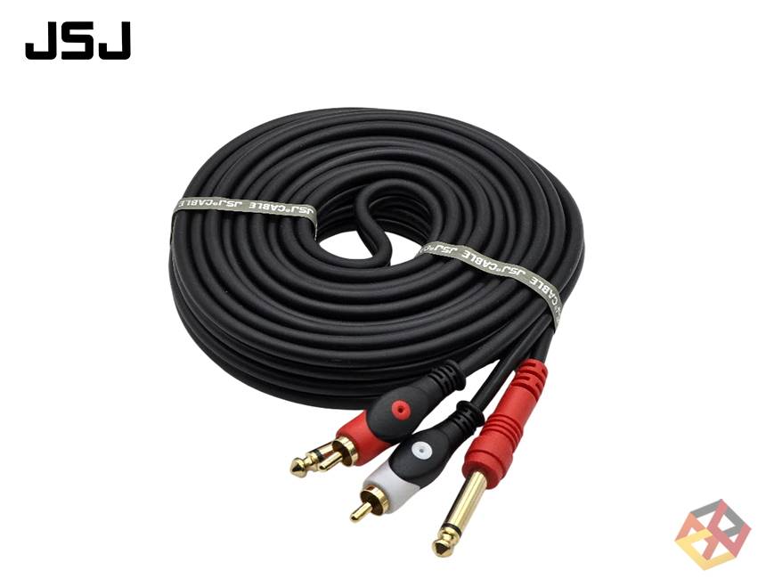 2 X 6.5mm MONO TO 2RCA