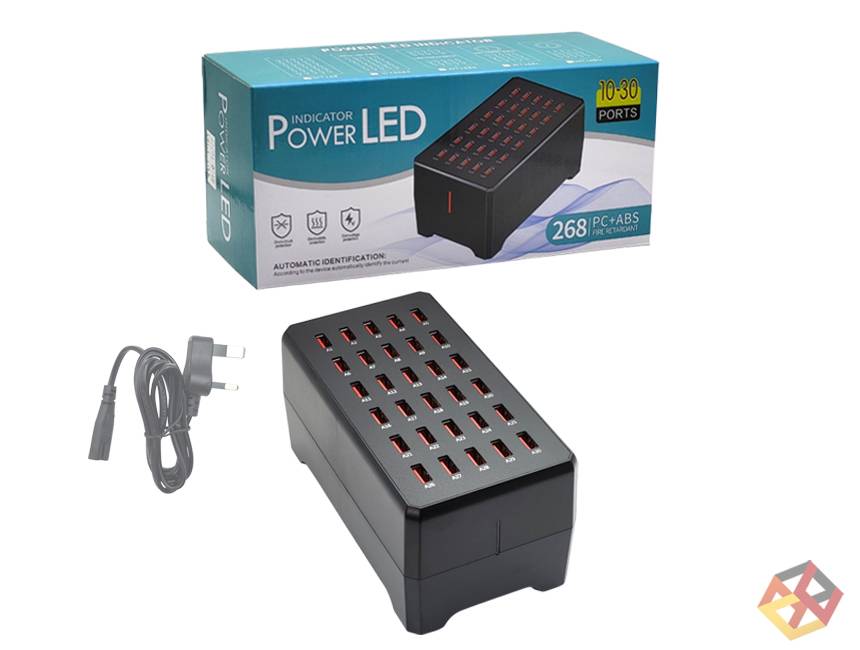 30 port usb charging stati