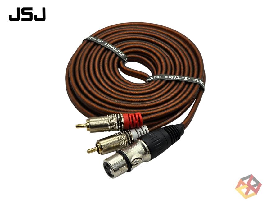 XLR FEMALE TO 2 RCA