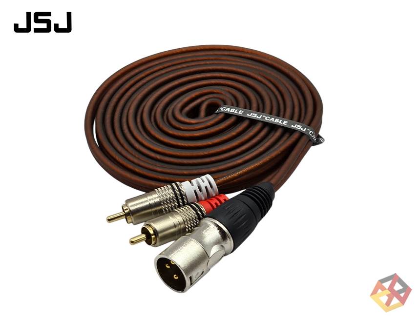 XLR MALE TO 2 RCA CABLE
